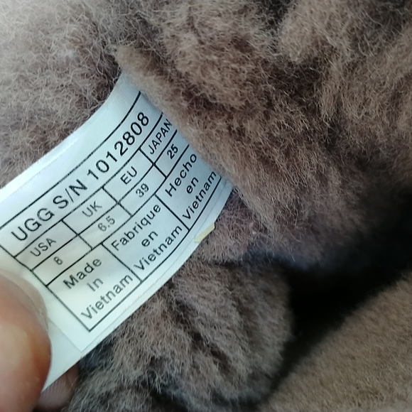 UGG Naveah suede leather shearling lined bow boots women's sz 8 - Picture 5 of 14